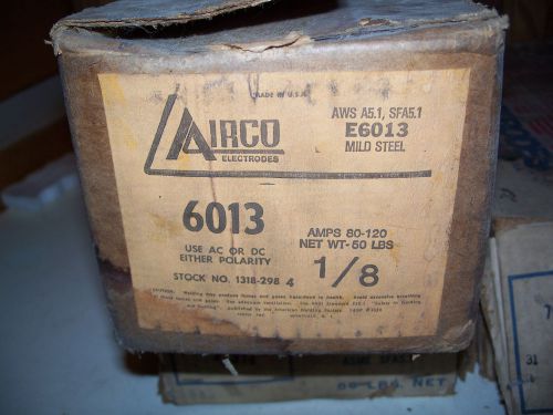 6013 1/8&#034; Mild Steel Stick Welding Electrode Rod 30+ Lb AIRCO E6013 AC or DC 500