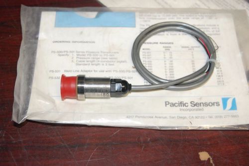 Pacific Sensors, PS-500, 0-300 PSI, Pressure Sensor, NEW