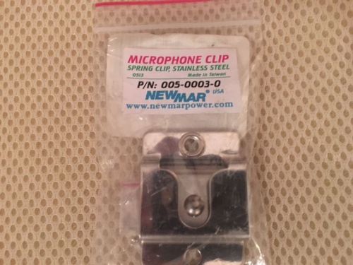 Motorola Style Mobile Stainless Steel Microphone Hang Up Spring Clip, w/Screws