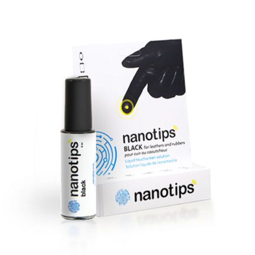 Nanotips Black Touchscreen Solution For Leather Gloves works on iPhone Galaxy S