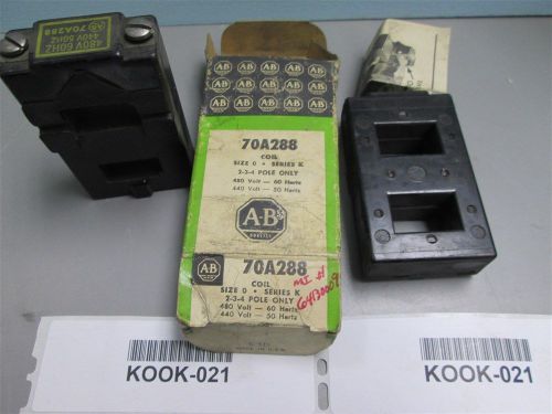 New Allen Bradley 70A288 Coil size 0 480-440 vac Ser K New Old Stock Box