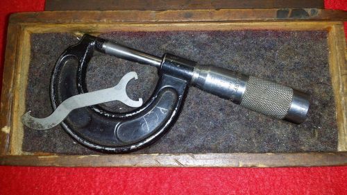 Vintage Brown and Sharpe 47 0-1&#034; Micrometer