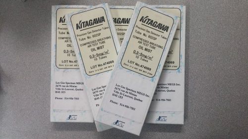 LOT (5) Kitagawa Precision Gas Detector Tubes 602SP Oil Mist 0.3-5mg/m3-50 tubes