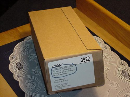 Box Lot 25 Pkg Corning Costar 3922 Assay Plate, 96 Well, White Polystyrene NEW!