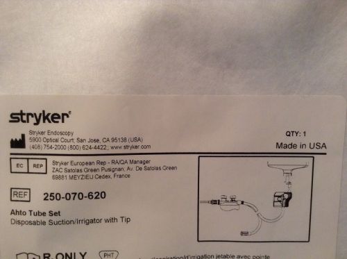 STRYKER ENDOSCOPY AHTO TUBE SET REFERENCE 250-070-620  NEW IN PACKAGING