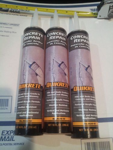 QUICKCRETE CONCRETE REPAIR 3 PACK PREMIUM REPAIR TUBES -- SAVE MONEY - CLEARANCE