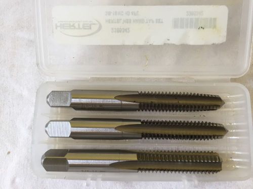 3/8-16 Hertel 3 Piece Hand Tap Set 4 Flute Taper, Plug and Bottom H3 USA