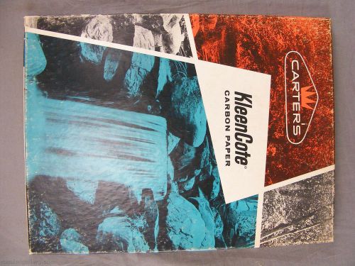 Vintage Carter&#039;s Kleen Cote Carbon Paper-8.5 X 11.5 Sheets-Open 53 Sheets