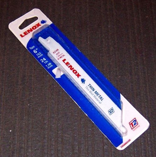 5 Pack Lenox 20568 624R  6&#034; 24-TPI Reciprocating Bi-Metal Blades