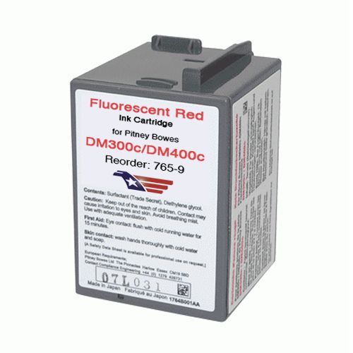 Pitney bowes® 765-9 red fluorescent ink dm300c dm400c for sale