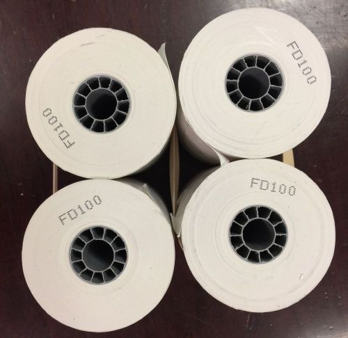 Four Credit Card Machine Thermal Paper Rolls First Data FD100 3 1/8 x 120