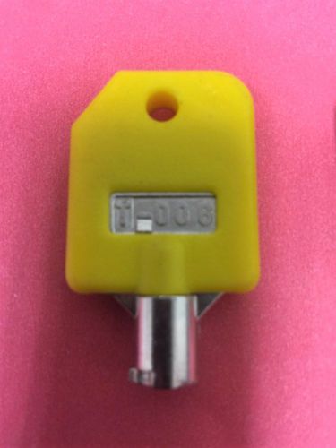 Tubular Lock Key T-006 YELLOW for 1800 Candy Machines, 1-800 Vending Machine