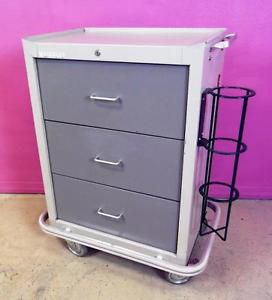 WaterLoo Healthcare 3 Drawer Steel Emergency Surgical Medical Code Crash Cart