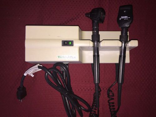 Welch Allyn 767 Wall Transformer Otoscope Ophthalmoscope With Heads Calibrated