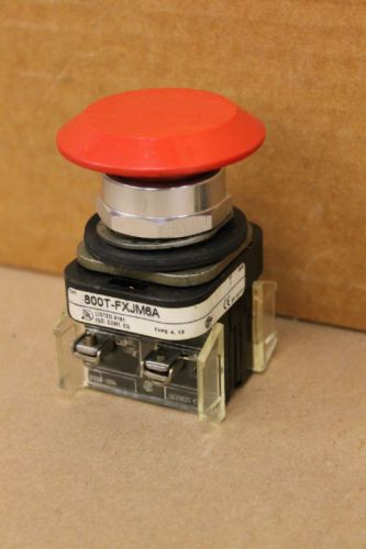 ALLEN-BRADLEY 800T-FXJM6A SER. T RED MUSHROOM PUSH BUTTON