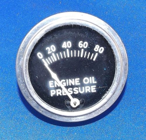 vtg Engine Oil Pressure Gauge Panel Meter Dashboard Old Steampunk Part Car Truck