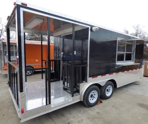 Concession trailer 8.5&#039; x 20&#039; black catering event trailer for sale