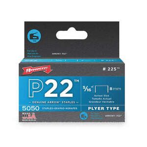 ARROW 225 Staples,Flat Crown,7/16x5/16,PK5000