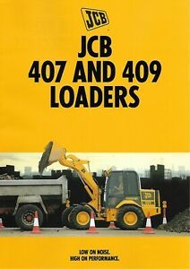 Equipment Brochure - JCB - 407 409 - Wheel Loader - 1995 (E6741)