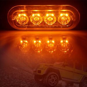 4LED Car Strobe Warning Light Grill Flashing Breakdown Emergency LED Side LigGA