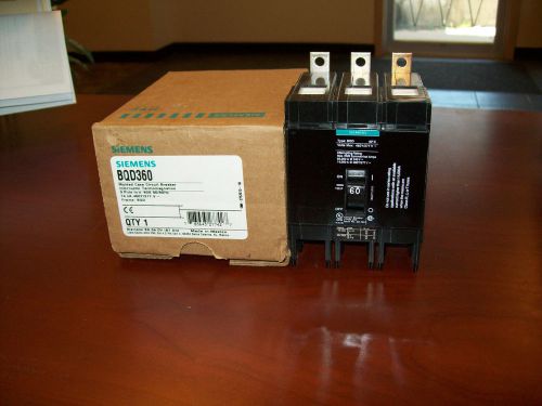 **new***siemens/ite bqd360 3 pole 60 amp 277/480 volt circuit breaker for sale