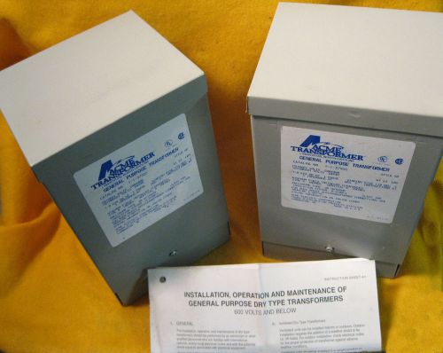 Lot of 2 Acme General Purpose Transformer T-1-37920 Style SR 1.0 KVA Class 180