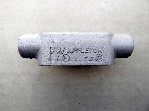 Appleton T37  - 1&#034; Type T Conduit Body, Grayloy-Iron, Form 7,  NEW