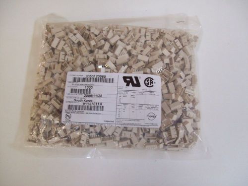 Molex 35312-0560 2.5mm 5ckt 3a vt connector - 1000 pcs - brand new - free ship for sale