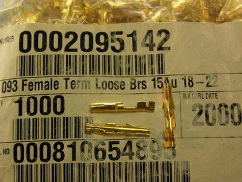 50 molex 02-09-5142 .093&#034; pin&amp;socket female terminals for sale