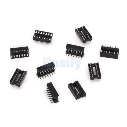 10pcs 14Pin Pitch 2.54mm DIP IC Socket Adapter Solder Type Socket