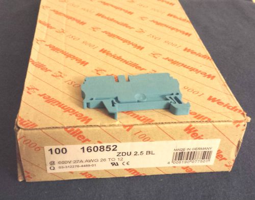 New 100pcs Weidmuller ZDU 2.5 BL Terminal block