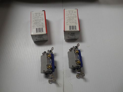 (2) PASS &amp; SEYMOUR LEGRAND SINGLE POLE SWITCH PS15AC1 15A 15 A AMP 120/277 VAC