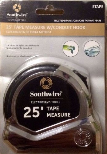 Southwire 25-ft tape measure with built-in conduit hook etape for sale