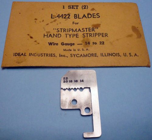 Set of L-4422 Stripmaster Blades for Ideal Hand Stripper 14 - 22 Gauge Wire USA