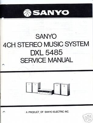 SANYO ORIGINAL SERVICE MANUAL DXL5485 FREE USA SHIPPING