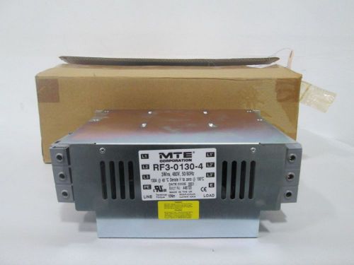 NEW MTE RF3-0130-4 3W RFI FILTER SURGE SUPPRESSOR 480V-AC 130A AMP D285442