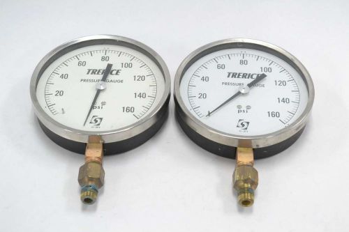 LOT 2 TRERICE 0-160PSI 5IN DIAL FACE 1/4IN NPT PRESSURE GAUGE B352084