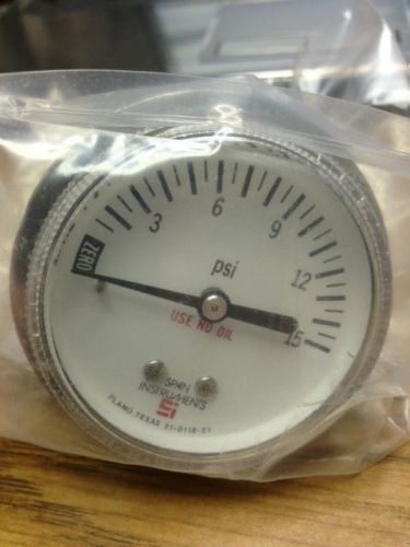 SPAN INSTRUMENTS F122  PRESSURE GAUGE 1/4&#034; MVCR 0-15 PSI