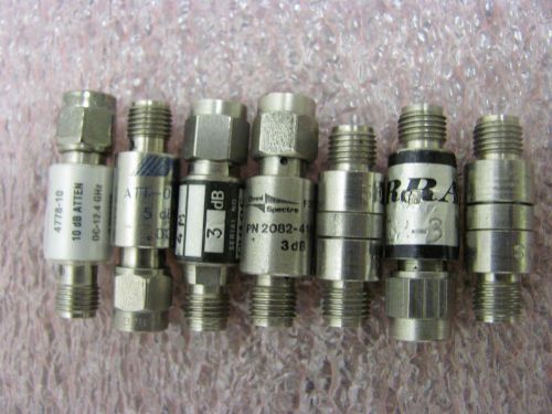 NARDA WEI OMNI SPECTRA ARRA EMCO MIDWEST uWAVE ATTENUATOR LOT 3db 5db 10db