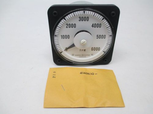 NEW GENERAL ELECTRIC GE 50-103111EAEA2RRH DC AMMETER 0-6000FPM D326548