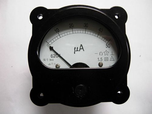 High Quality militaria Round Analog AMP Panel Meter DC-50uA