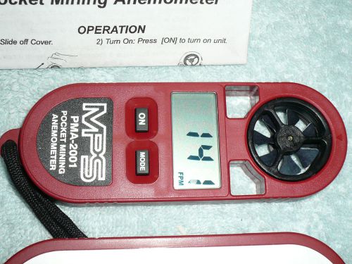 MPS PMA-2001 New Pyle Digital Anemometer - Air Velocity Wind Measuring