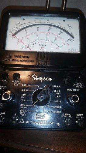 Simpson - 260 series 8 - multimeter w/ hard case , volt, ohm, milliammeter for sale