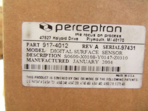 PERCEPTRON DIGITAL SURFACE SENSOR S0600-X0108-Y0147-Z0310 *REPAIRED*