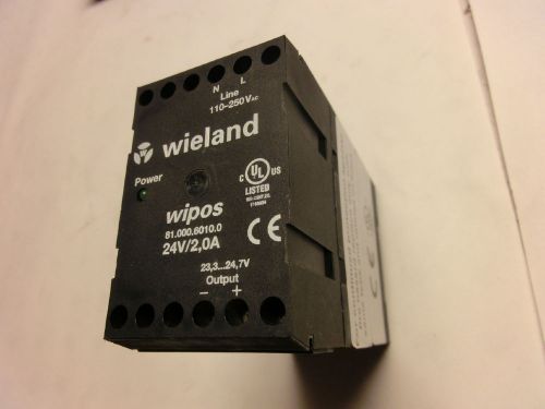 Wieland wipos 24v 2a din rail power supply for sale