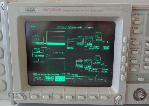 SONY TEKTRONIX AWG 2020 ARBITRARY WAVEFORM GENERATOR WITH RACK MOUNT