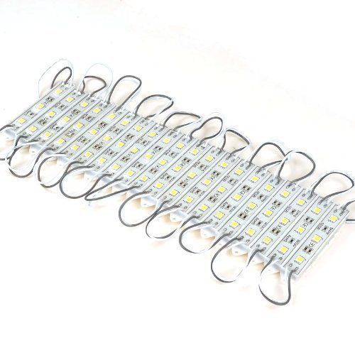 20pcs 5050 smd 3-led module white waterproof modules 12v waterproof construction for sale