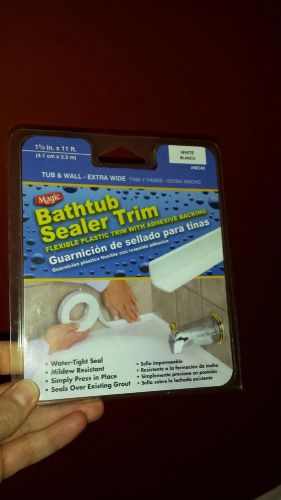 Magic American 3016 Bathtub Sealer Trim, 11&#039; foot Length x 1-5/8&#034; Width White