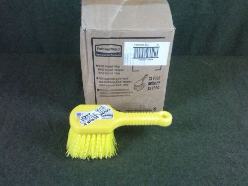 Rubbermaid 9B29 8&#034; Utility Scrub Brush Yellow Box of 6 New