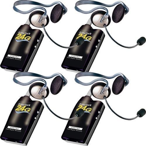 Simultalk Eartec 4 Simultalk 24G Beltpacks with Monarch Headsets SLT24G4MO